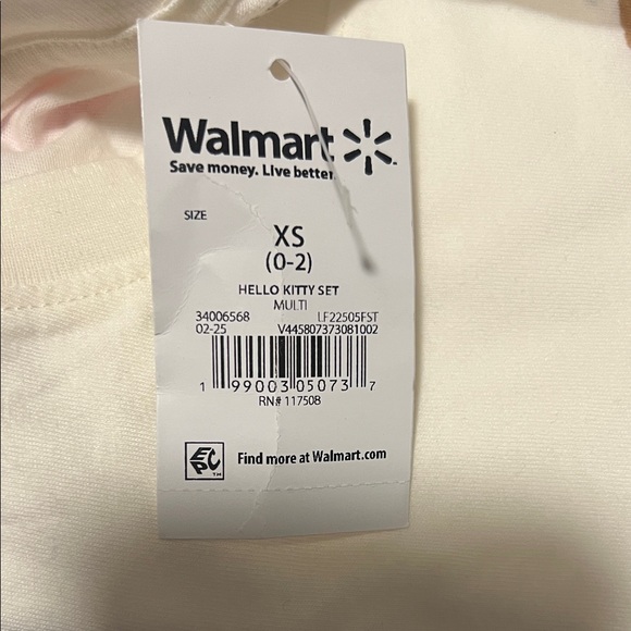 Hello Kitty Kids Pajama Set - Cream and Pink - Picture 3 of 3